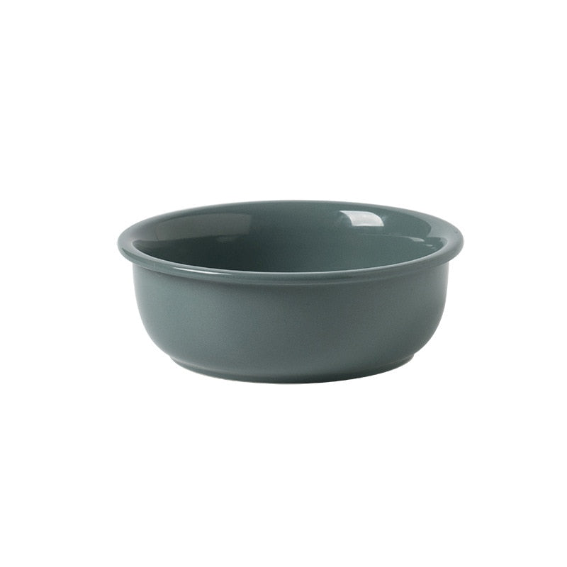 Ceramic Cat Bowl with Wooden Stand - Elevated Design
