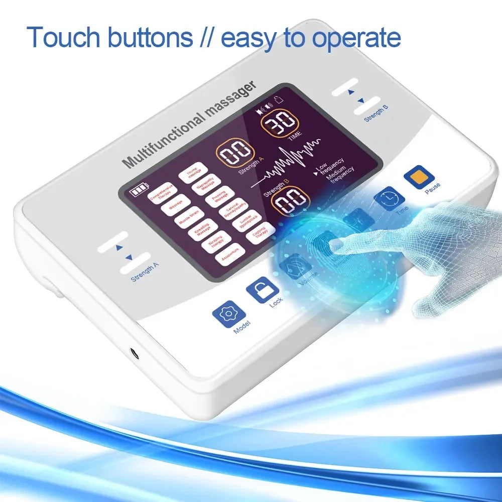 Muscle Stimulator with TENS/EMS, 12 Modes, 30 Intensities, USB-C Rechargeable
