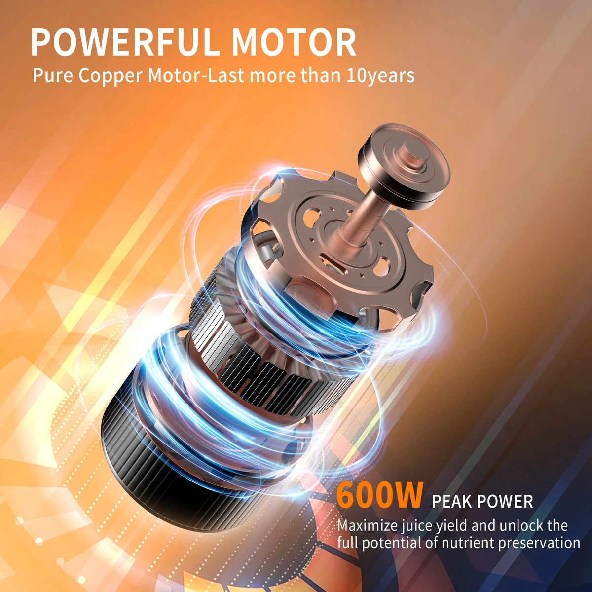 600W Centrifugal Juice Extractor with 3-Inch Feed Tube and Dual Speeds