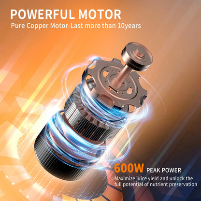 600W Centrifugal Juice Extractor with 3-Inch Feed Tube and Dual Speeds