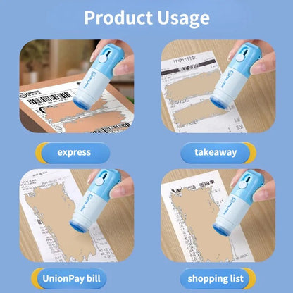 Dual Purpose Package Cutter and Privacy Protector Tool