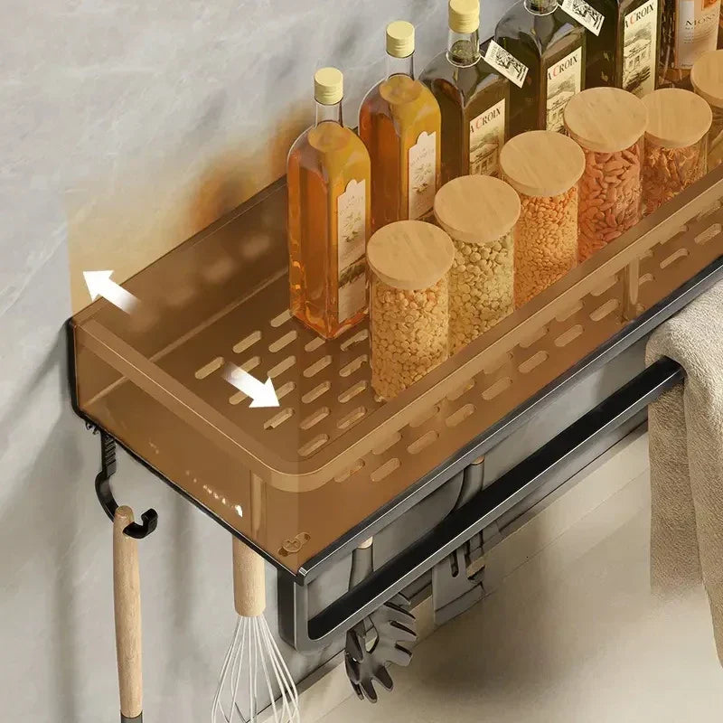 Stylish Wall-Mounted Shelf for Kitchen Storage Solutions