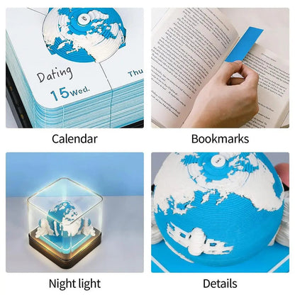 3D Planet Explorer Calendar Memo Pad