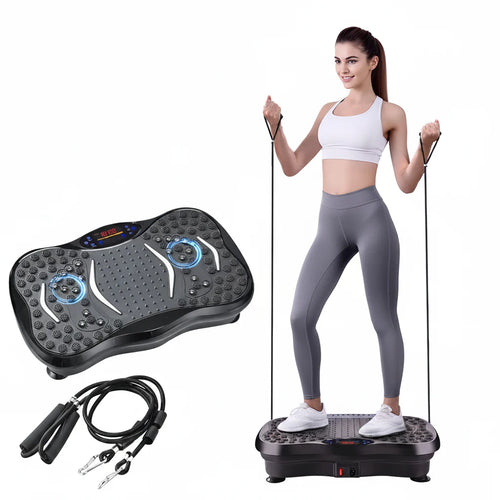 Bluetooth Full Body Vibration Exercise Machine with Speed Settings & Foot Massager