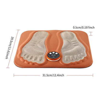 Rechargeable Foot Massage Mat with Remote Control - 8 Modes, 29 Intensities & Electrode Pads