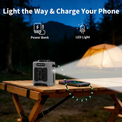 Rechargeable 10000mAh Clip-On Fan with Power Bank – Wearable, USB, 5-Speed