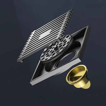 Square Stainless Steel Floor Drain - AquaShield Design