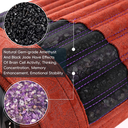 Infrared Heating Cushion for Neck and Shoulders with Amethyst & Jade, 85–159°F, 3–64Hz & Timer