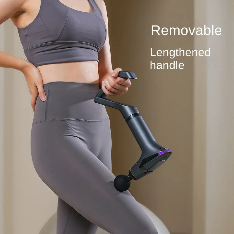Deep Tissue Percussion Massager with Long Handle, 12 Speed Settings & USB-C Charging
