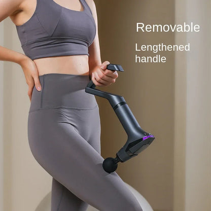 Deep Tissue Percussion Massager with Long Handle, 12 Speed Settings & USB-C Charging