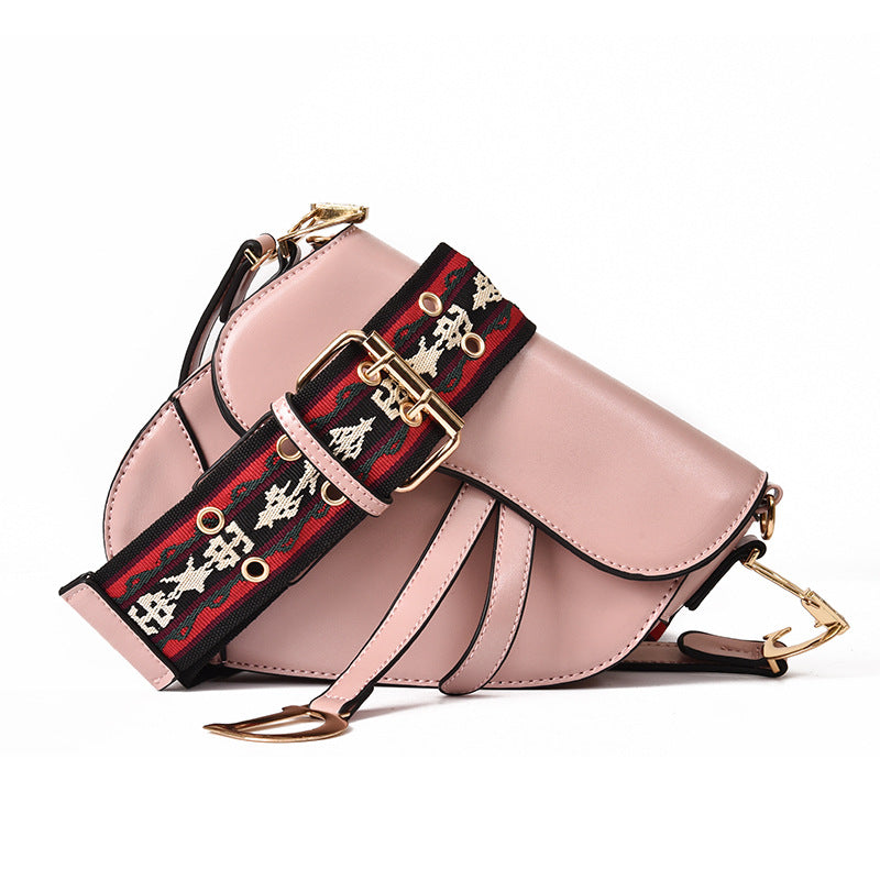 Exclusive PU Leather Shoulder Bag for Women – Stylish Saddle Design