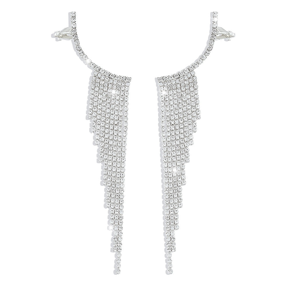 Charming Diamond-Inspired Arc Hoop Earrings