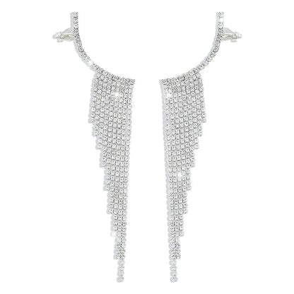 Charming Diamond-Inspired Arc Hoop Earrings