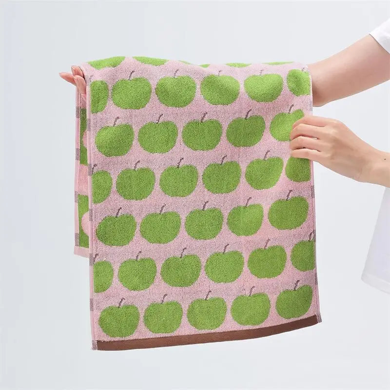 Cotton Towel with Apple Design