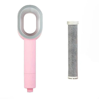 Round Handheld Showerhead with High Pressure and Water-Saving Filter