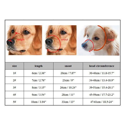 Adjustable Silicone Muzzle for Dogs – Comfort Fit for Small to Large