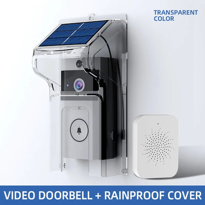 Wireless Solar-Powered Video Doorbell with HD and Night Vision