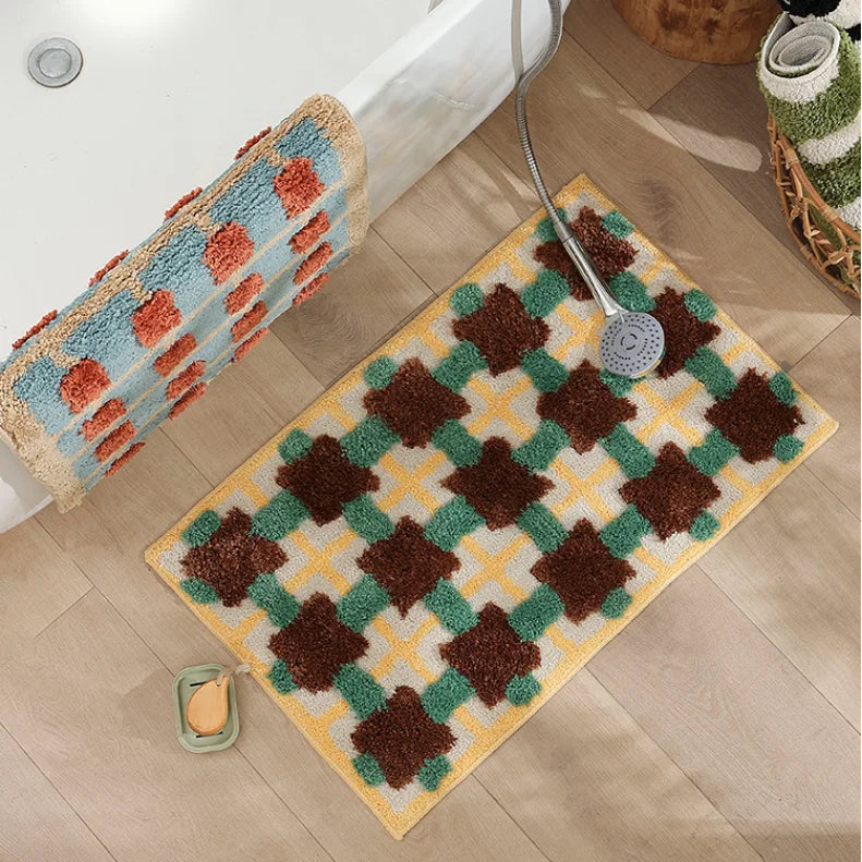 Modern Abstract Design Bath Mat | CozyGrid
