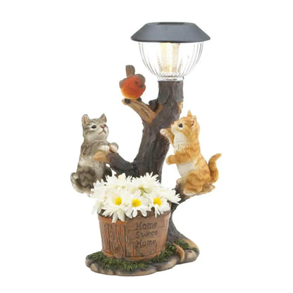 Solar Garden Statue for Pets - Dog/Cat/Rabbit | LED Lawn Light | 13 cm