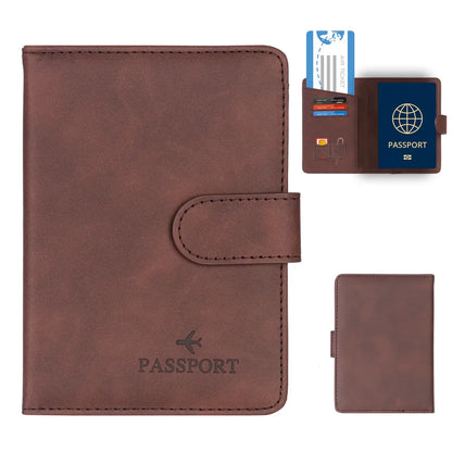 Compact Passport Holder with RFID Protection | Elegant Leather Look for Men & Women