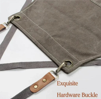 Adjustable Unisex Chef Apron with Pockets – Durable Canvas Workwear