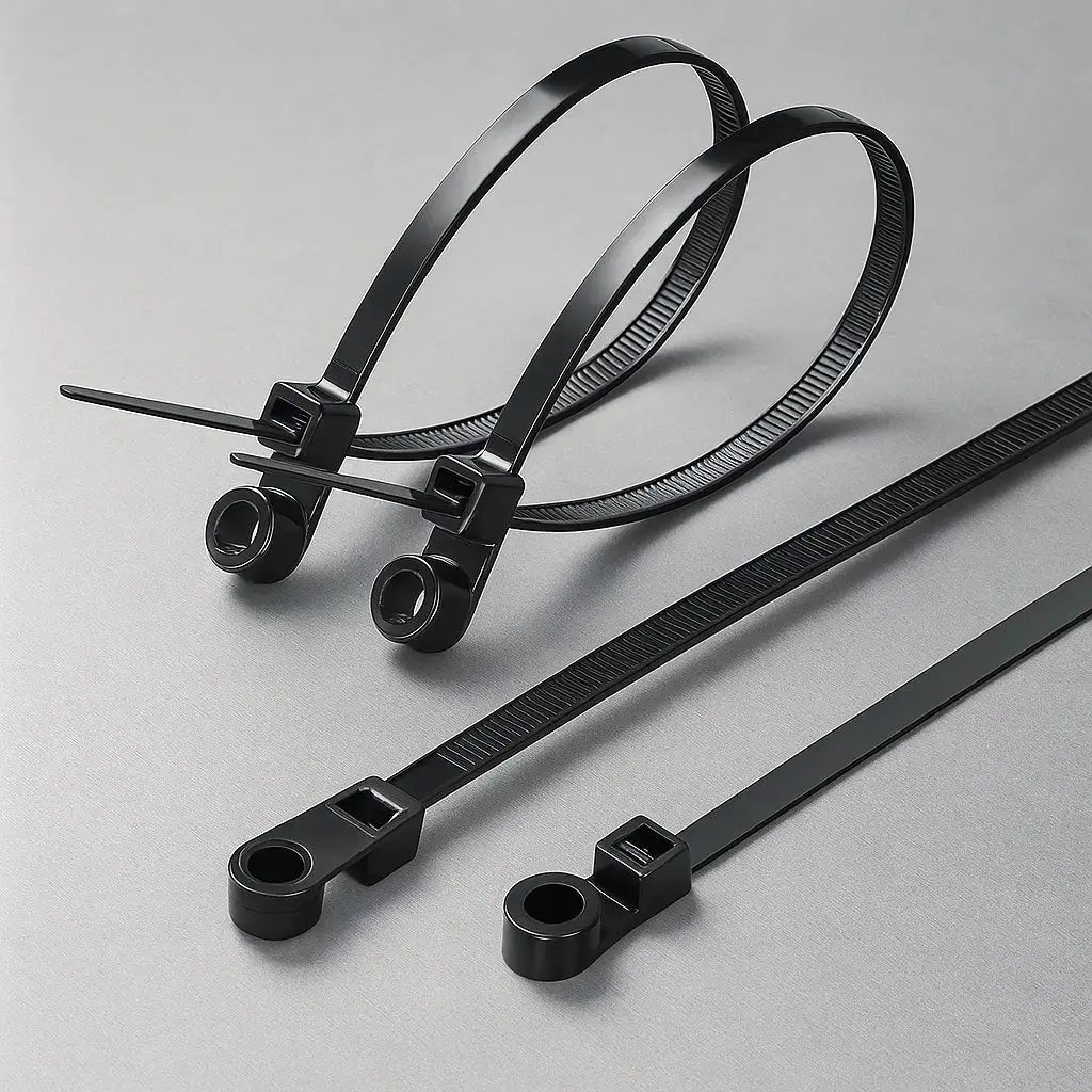 Secure Cable Ties with Screw Hole - 200mm | Durable & Heat Resistant | Up to 22 kg Load Capacity | Pack of 100