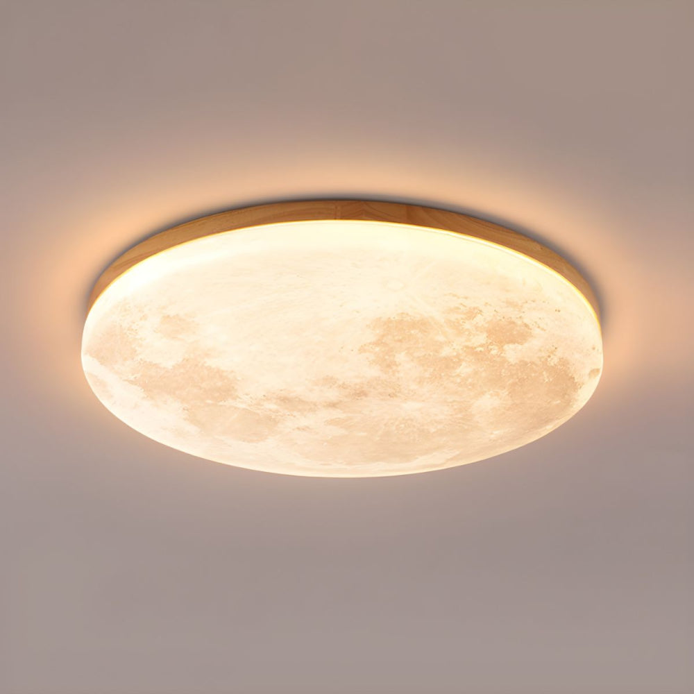 Round Moon Ceiling Light - Soft Ambient Illumination for Indoors