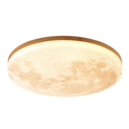 Round Moon Ceiling Light - Soft Ambient Illumination for Indoors