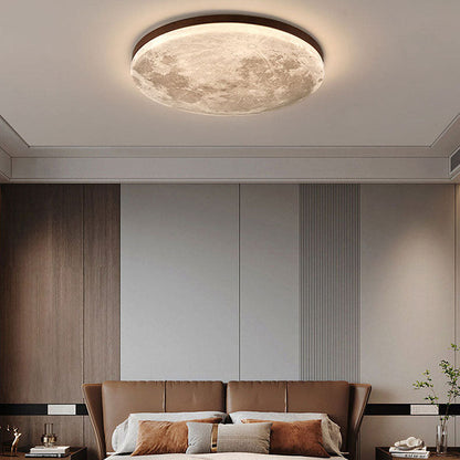 Round Moon Ceiling Light - Soft Ambient Illumination for Indoors