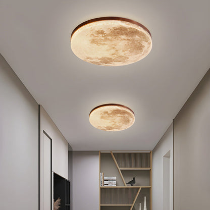 Round Moon Ceiling Light - Soft Ambient Illumination for Indoors