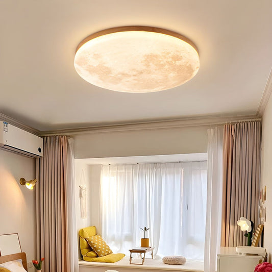 Round Moon Ceiling Light - Soft Ambient Illumination for Indoors