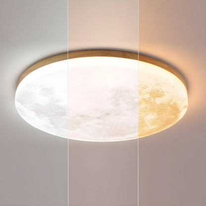 Round Moon Ceiling Light - Soft Ambient Illumination for Indoors