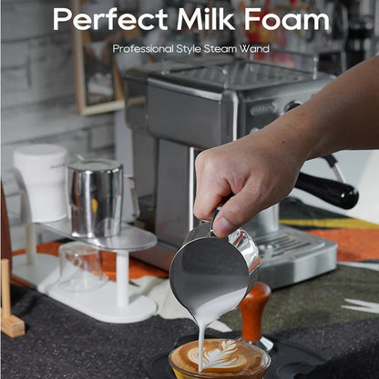 Espresso Maker with 20-Bar Pump, PID Control, 58mm Portafilter, Steam Wand