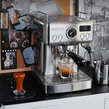 Espresso Maker with 20-Bar Pump, PID Control, 58mm Portafilter, Steam Wand