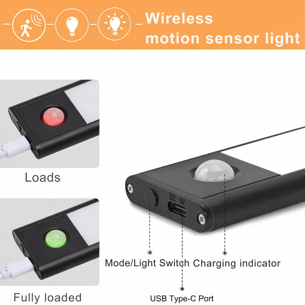 Smart Motion Light | Rechargeable | Adjustable Brightness & Cordless