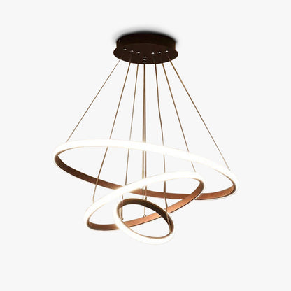 Dimmable LED Pendant Light with Floating Ring Design for Modern Interiors