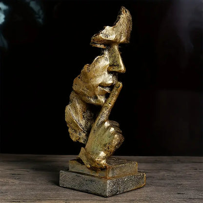 Abstract Thinker Resin Sculpture for Home and Office Decor
