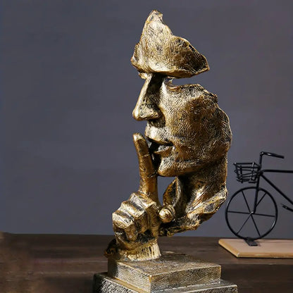 Abstract Thinker Resin Sculpture for Home and Office Decor