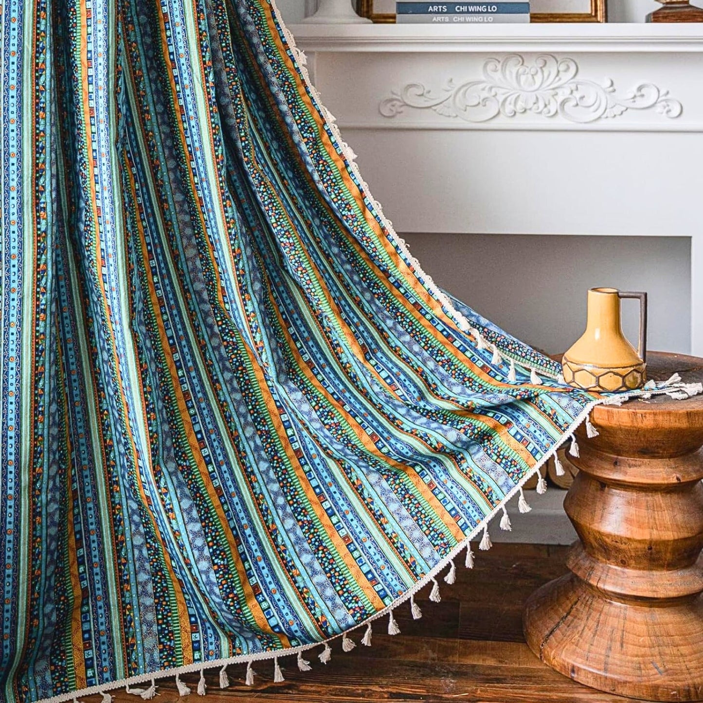 Chic Striped Tassel Window Drapes for Effortless Elegance