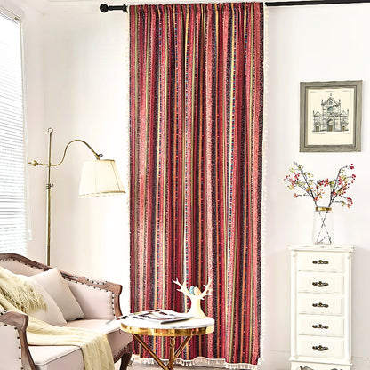 Chic Striped Tassel Window Drapes for Effortless Elegance