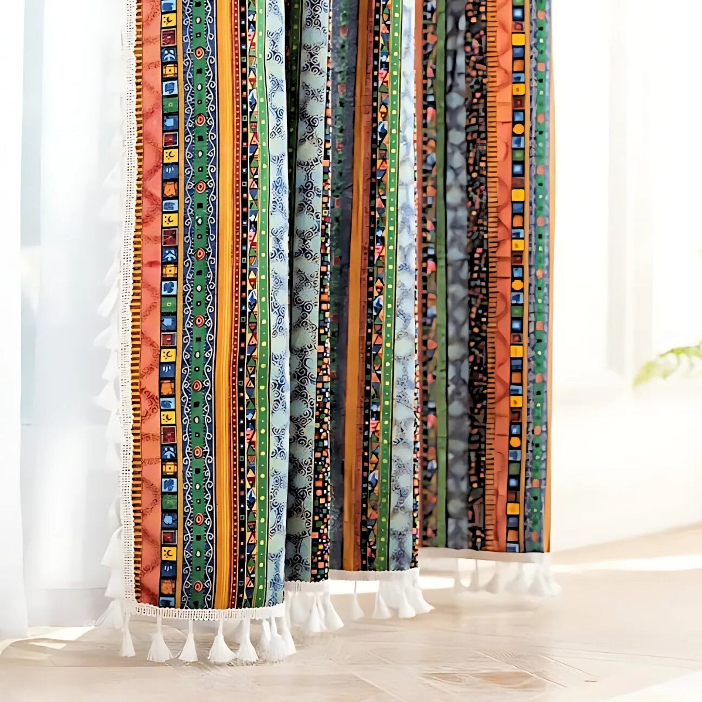Chic Striped Tassel Window Drapes for Effortless Elegance