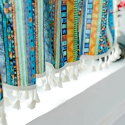 Chic Striped Tassel Window Drapes for Effortless Elegance