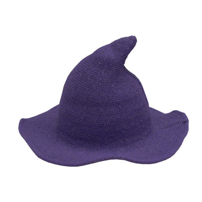 Chic Foldable Witch Hat – Cozy Crochet Accessory for Winter and Halloween
