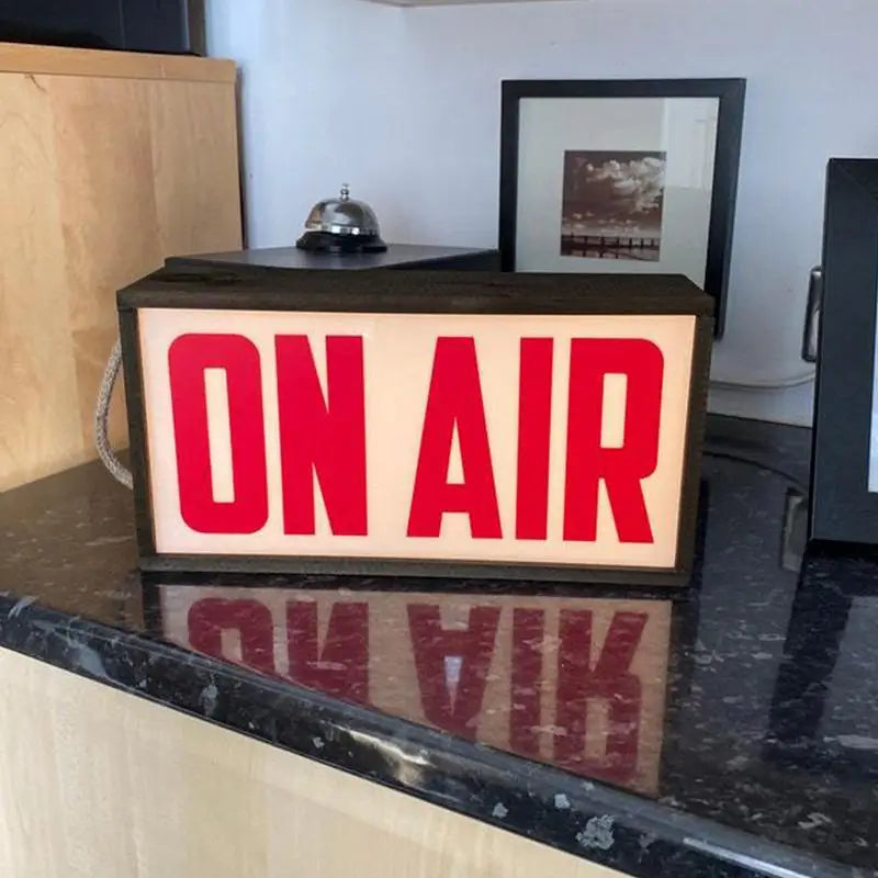 Retro Light Box Table Lamp with On Air Sign