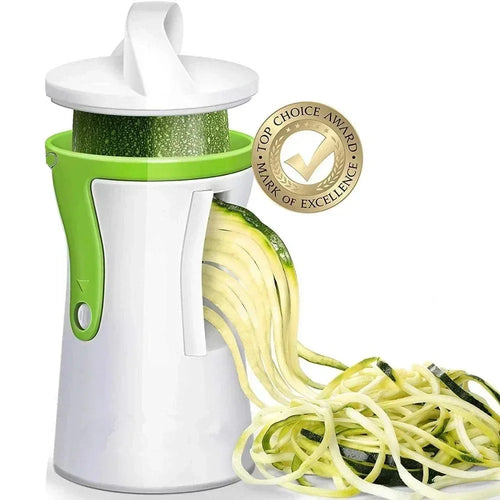 Spiral Vegetable and Cheese Cutter | Stainless Steel Blade | Compact & BPA-Free