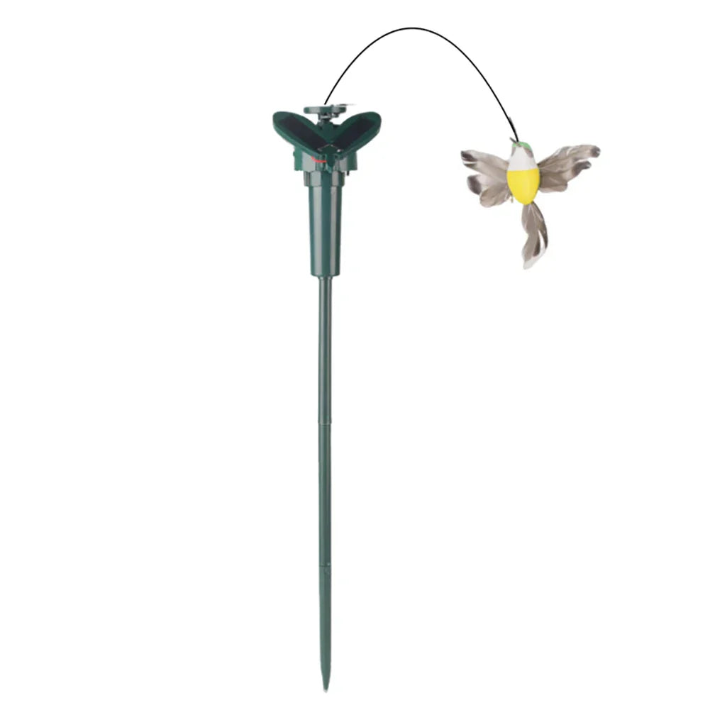 Solar-Powered Garden Decorations with Fluttering Birds and Butterflies