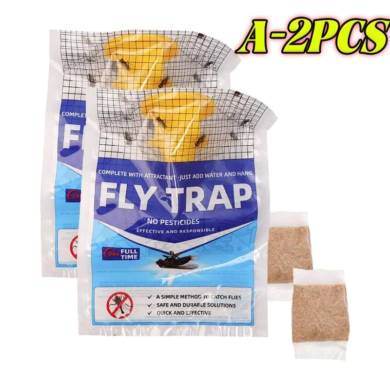 Eco-Friendly Hanging Fly Catcher with Quick-Activating Bait