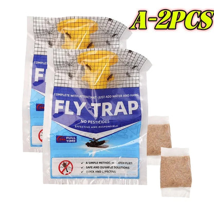 Eco-Friendly Hanging Fly Catcher with Quick-Activating Bait