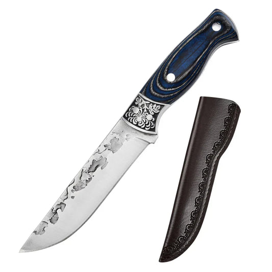 Forged Stainless Steel Cleaver - Versatile Chef's Knife for Meat, Fruit, BBQ, and Boning with Sheath