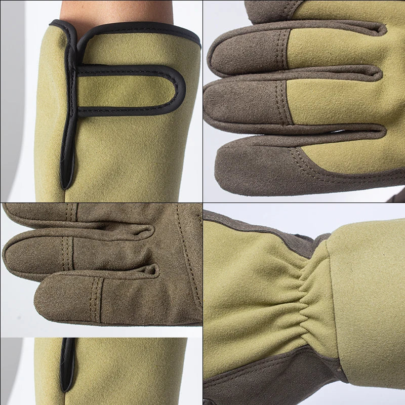 Breathable Thorn-Proof Gloves for Gardeners - Durable Microfiber Leather